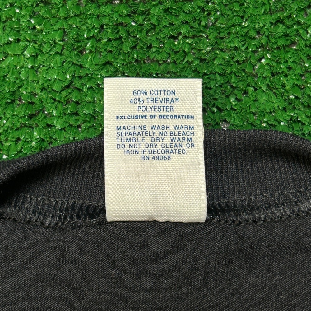 Y2K Soffe Henley Tank Top Adult 2XL Black Trevira Cotton Blend Sleeveless - Picture 4 of 7